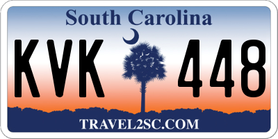 SC license plate KVK448