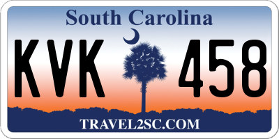 SC license plate KVK458
