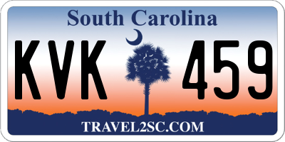 SC license plate KVK459