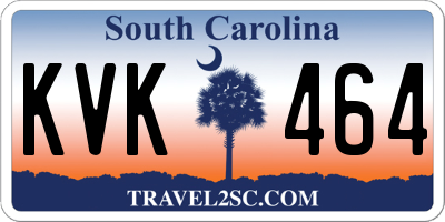 SC license plate KVK464