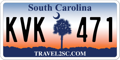 SC license plate KVK471