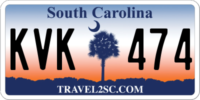 SC license plate KVK474