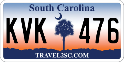 SC license plate KVK476
