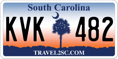 SC license plate KVK482