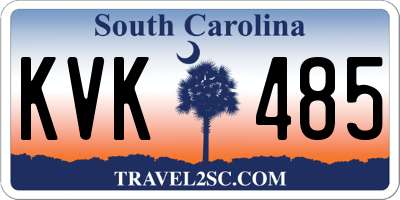 SC license plate KVK485