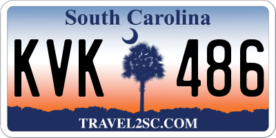 SC license plate KVK486