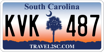 SC license plate KVK487