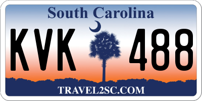 SC license plate KVK488
