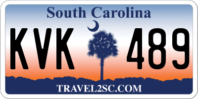 SC license plate KVK489
