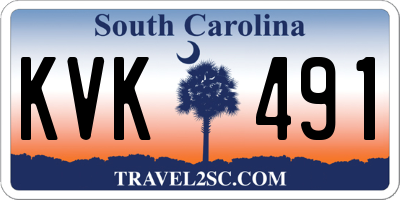 SC license plate KVK491