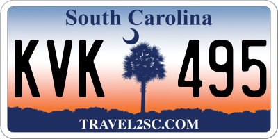 SC license plate KVK495