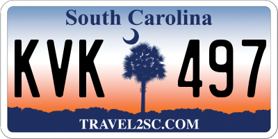 SC license plate KVK497