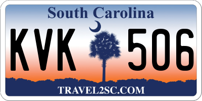 SC license plate KVK506