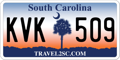 SC license plate KVK509