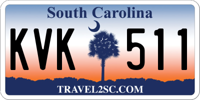 SC license plate KVK511