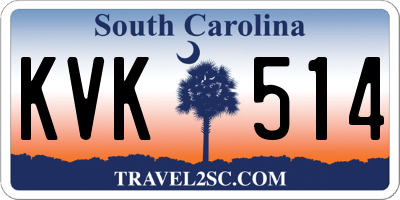 SC license plate KVK514