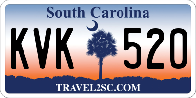 SC license plate KVK520