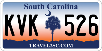 SC license plate KVK526