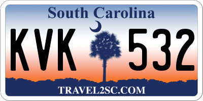 SC license plate KVK532