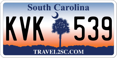 SC license plate KVK539