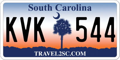 SC license plate KVK544