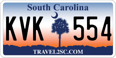 SC license plate KVK554