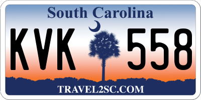 SC license plate KVK558