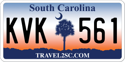 SC license plate KVK561