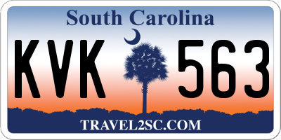 SC license plate KVK563