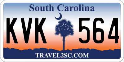 SC license plate KVK564