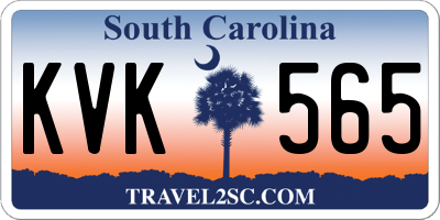 SC license plate KVK565