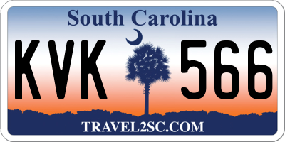 SC license plate KVK566