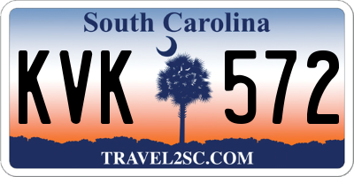 SC license plate KVK572