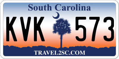 SC license plate KVK573