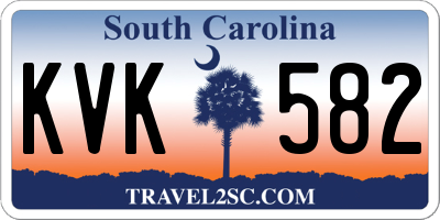 SC license plate KVK582