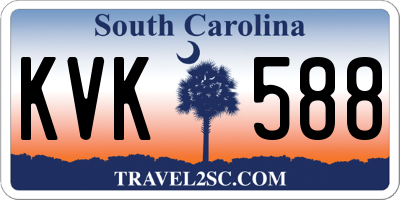 SC license plate KVK588