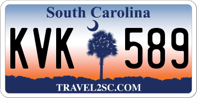 SC license plate KVK589