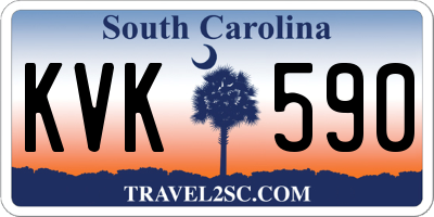SC license plate KVK590