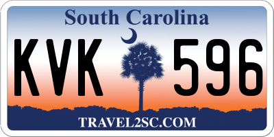 SC license plate KVK596