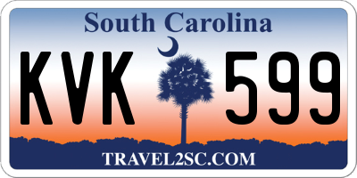 SC license plate KVK599