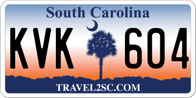SC license plate KVK604