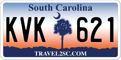 SC license plate KVK621
