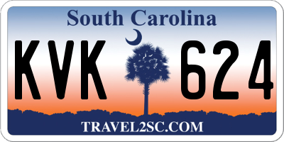 SC license plate KVK624