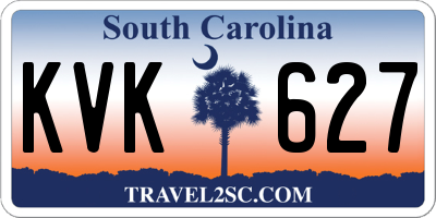 SC license plate KVK627