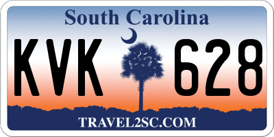SC license plate KVK628