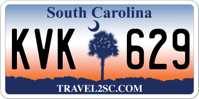SC license plate KVK629