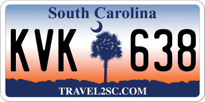 SC license plate KVK638