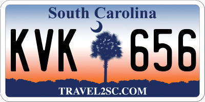 SC license plate KVK656