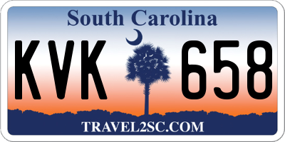 SC license plate KVK658