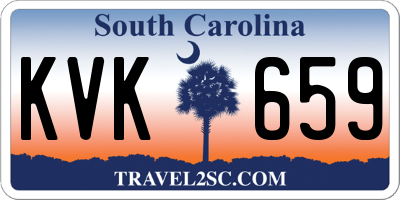 SC license plate KVK659